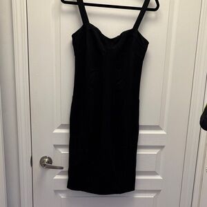 Diane Von Furstenberg Black Strappy Mini Dress
